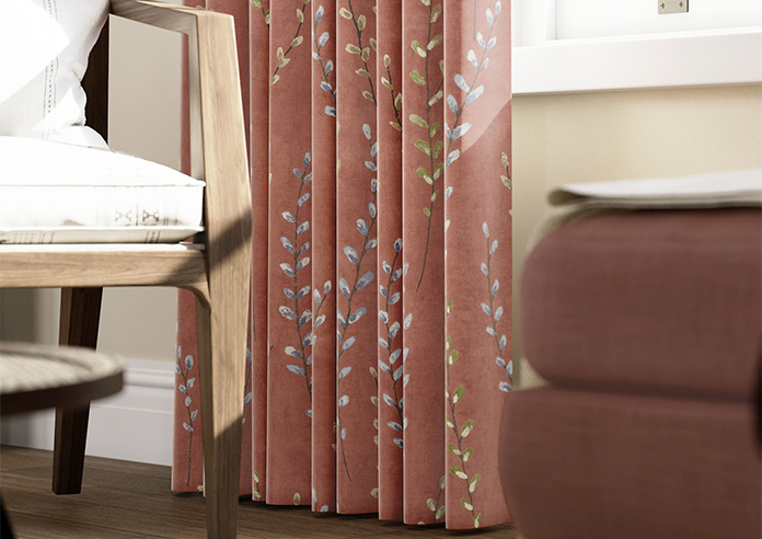 Willow Field, French Coral - Made to Measure Curtains - Image 5